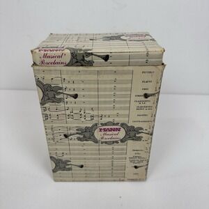 Mann Milano Porcelain Music Box Birthday Party Children 1982 Eda Original Box